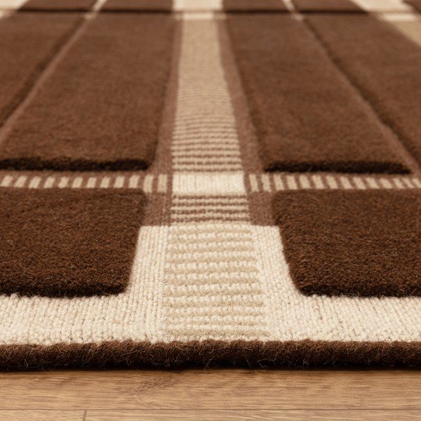Pruun/beež käsitsi kootud villavaip 120x170 cm - Asiatic Carpets-image-4