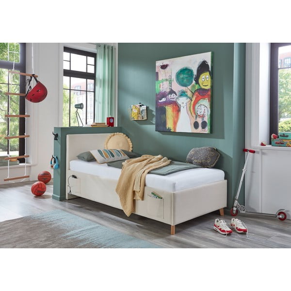 Beež lastevoodi koos panipaigaga 120x200 cm Cool - Meise Möbel-image-1