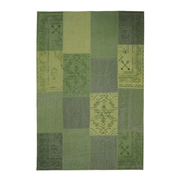 Ručně tkaný zelený koberec Kayoom Emotion 322 Multi Grun, 80 x 150 cm