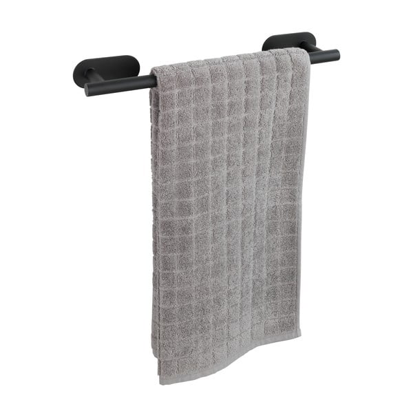 Mustast matt roostevabast terasest Turbo-Loc® seinale paigaldatav rätikukang Orea - Wenko-image-1