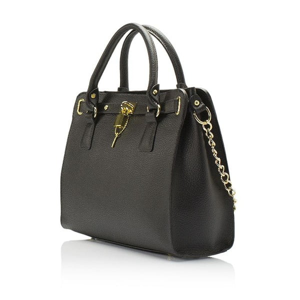 Černá kožená kabelka Giulia Massari Clementine-image-1