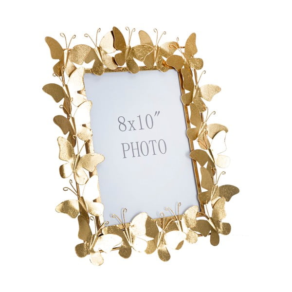 Metallist seisuraam kuldne 35x38 cm Butterfly - Mauro Ferretti-image-2