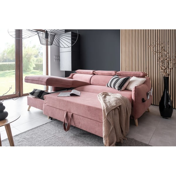 Heleroosa sametist nurgadiivan (vasak nurk) Sweet Harmony - Miuform-image-4