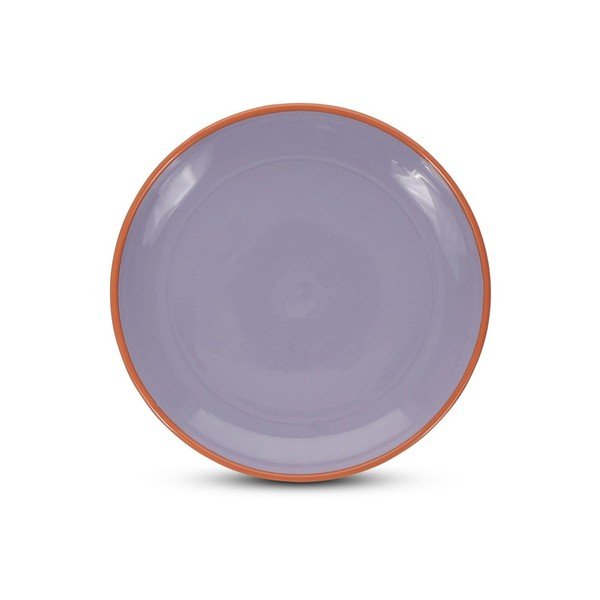 Oranž/lilla keraamiline magustoidutaldrik ø 18 cm Duo - ONA