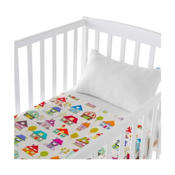 Set prostěradla a povlaku na polštář Little W My Town, 120 x 180 cm-image-1