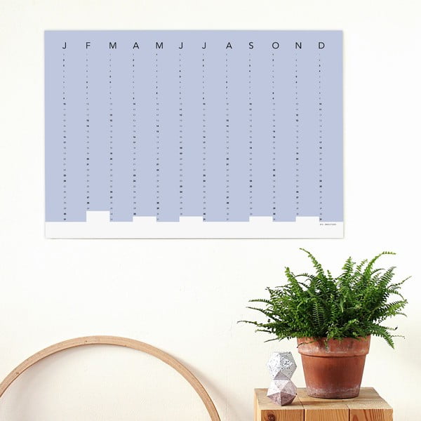 Nástěnný kalendář SNUG.Column, modrý
