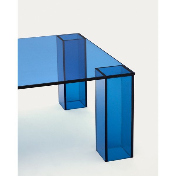 Sinine klaasist diivanilaud 60x140 cm Adularia - Kave Home-image-4