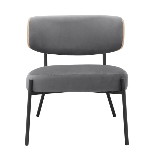 Hall sametist tugitool koos jalatoega Jerry - Støraa-image-3