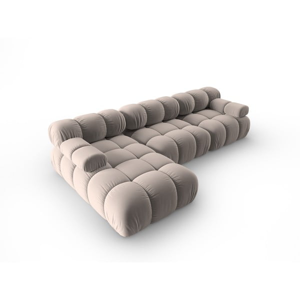 Helepruun sametist modulaarne nurgadiivan (vasak nurk) Bellis – Micadoni -image-4