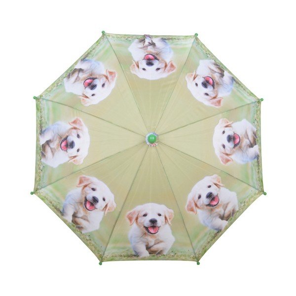Světle zelený deštník s potiskem štěňátka Esschert Design Animals-image-1