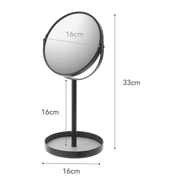 Suurendusega kosmeetikapeegel ø 17,5 cm Matsuyama - YAMAZAKI-image-4