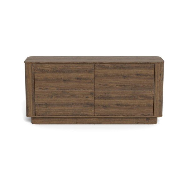Tumeda naturaalse tammepuust kummut 160x75x40 cm Atmore - Actona-image-2