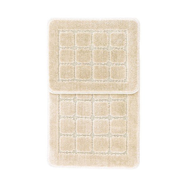 Kreemikad vannitoamatid komplektis 2 tükki 50x80 cm Kareli - Foutastic-image-2