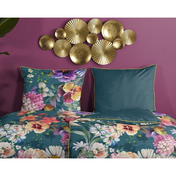 Petroolisinine orgaaniline puuvillane üheinimesevoodilina Sunflower, 140 x 200 cm Organic - Descanso-image-2