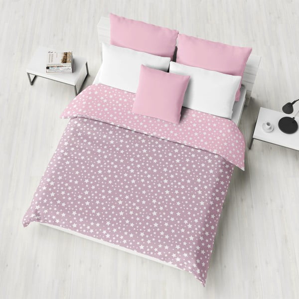 Fialovo-růžový lehký prošívaný přehoz přes postel Cassie Puro, 200 x 220 cm
