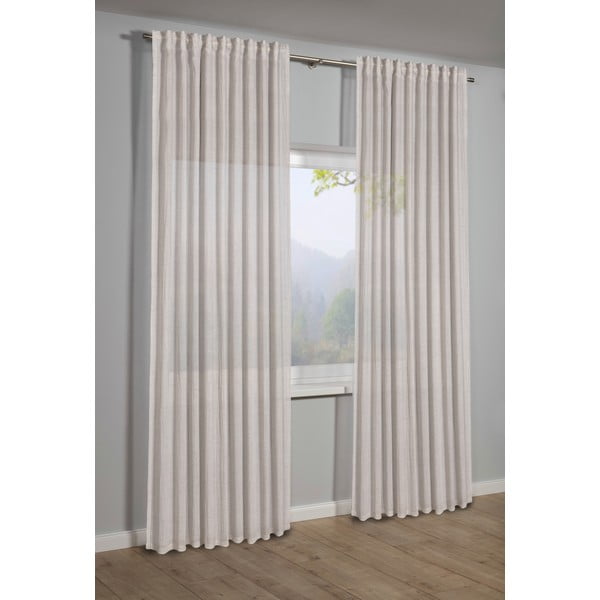 Beež kardin 135x245 cm Etamine - Sehlbach-image-1