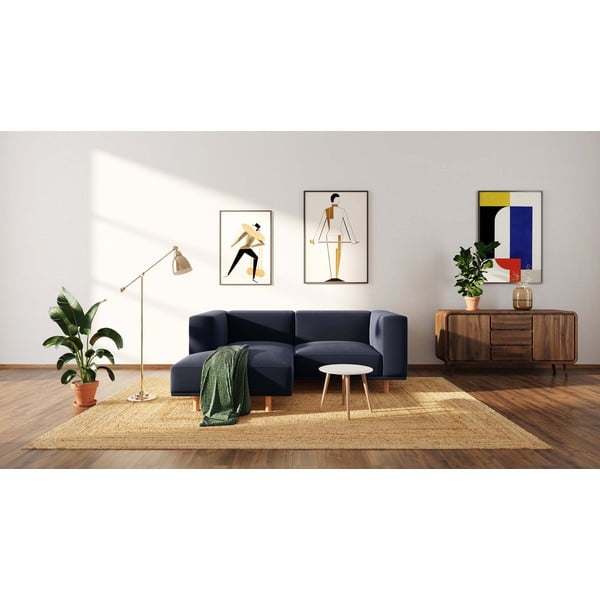 Tumesinine sametist nurgadiivan (vasak nurk) Kukumo - Ame Yens-image-1