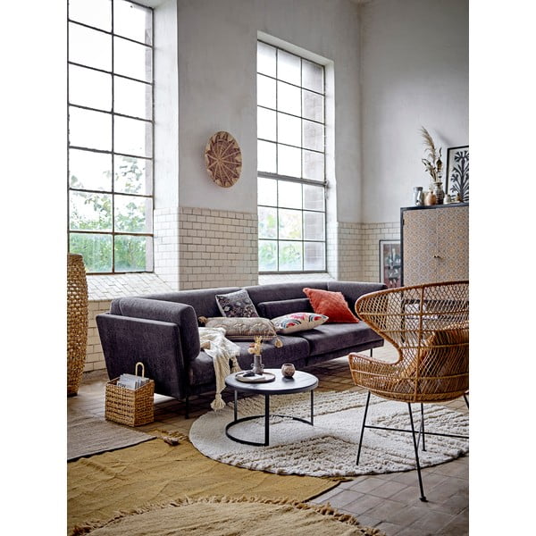 Oranž villane ümmargune vaip ø 110 cm Lenea - Bloomingville-image-2