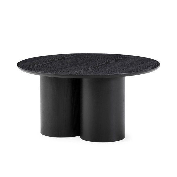 Must ümmargune kohvilaud ø 80 cm Lua - MOME-image-3