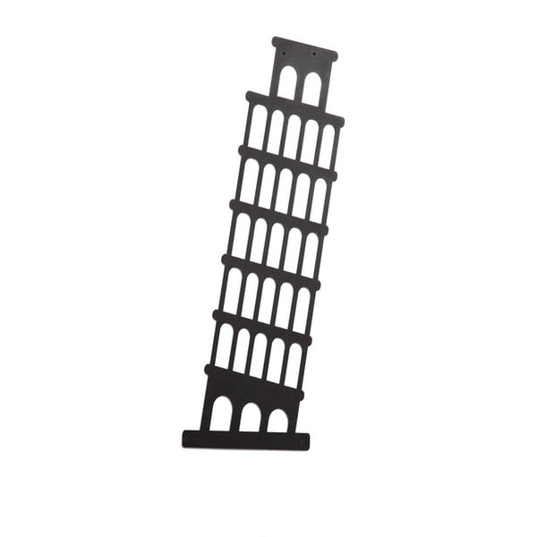 Černá nástěnná kovová dekorace Wall Decor Pisa