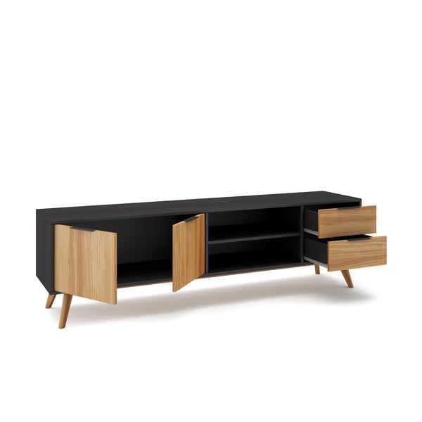 Must/loomulik männist telerilaud 180x53 cm Lavis - Marckeric-image-4