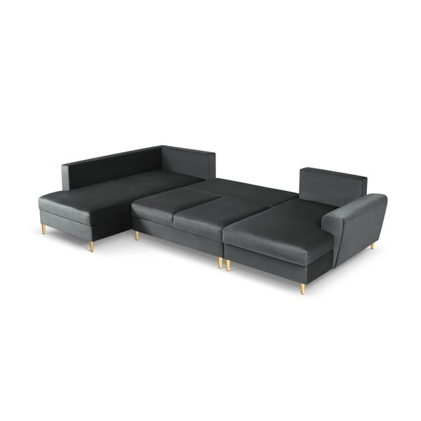 Tumehall sametist panipaigaga nurgadiivanvoodi (vasak nurk/"U"-kujuline) Kyoto - Cosmopolitan Design-image-2