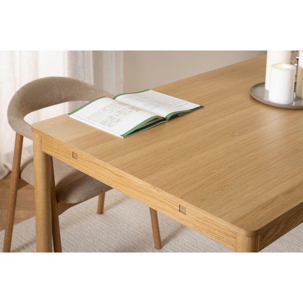 Kokkupandav söögilaud tammedekooriga 100x200 cm Atlantic - Actona-image-4