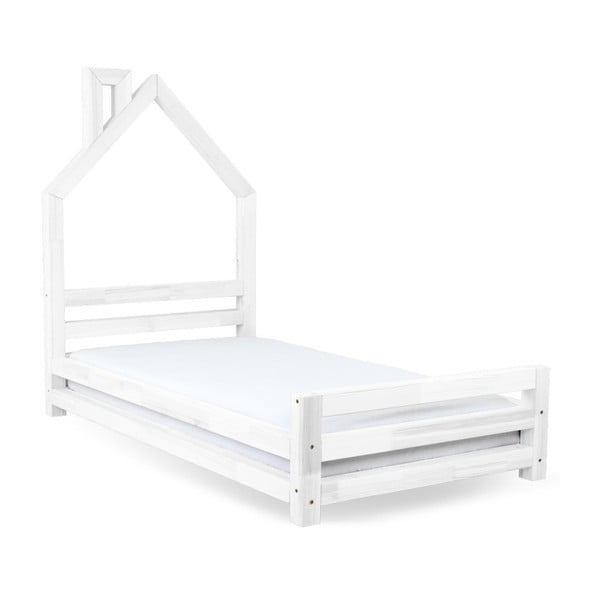 Dětská bílá postel z smrkového dřeva Benlemi Wally, 120 x 200 cm