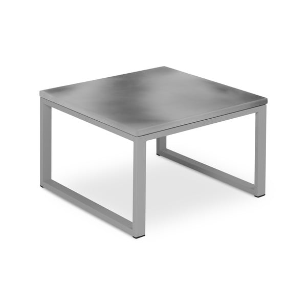 Šedý venkovní stůl v betonovém dekoru a šedém rámu Calme Jardin, délka 60 cm-image-2