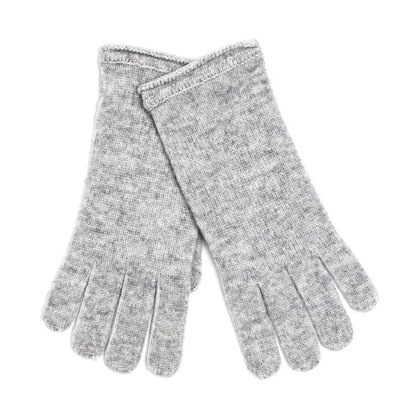Světle šedé rukavice Silk and Cashmere Vague