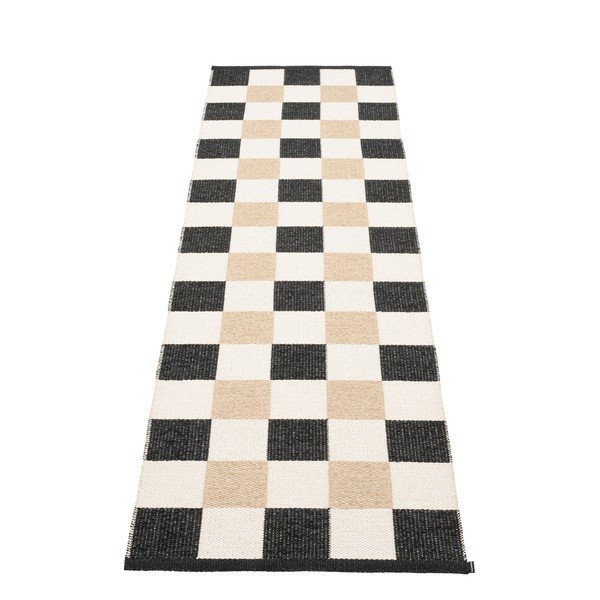 Must-kreem sise/välisvaip 70x240 cm Pix Black Vanilla – Pappelina