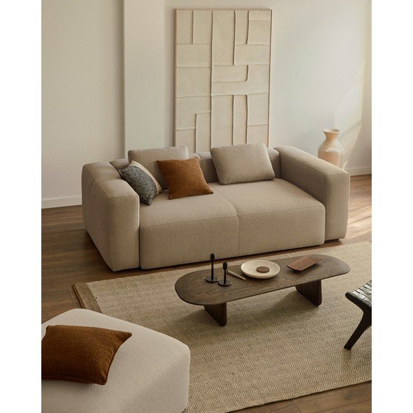 Tumepruun tammepuidust diivanilaud 64x146 cm Pirita - Kave Home-image-3