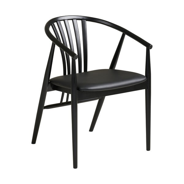 Must pöögipuidust käetugedega söögitool Agustin – House Nordic