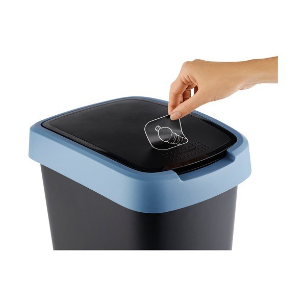 Ringlussevõetud plastist prügikast 50 L Twist - Rotho-image-1