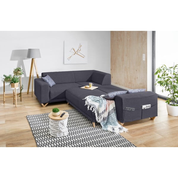 Tumehall (antratsiit) lahtikäiv/panipaigaga nurgadiivan (vasak nurk/L-kujuline) Classy Sophie – Miuform-image-4