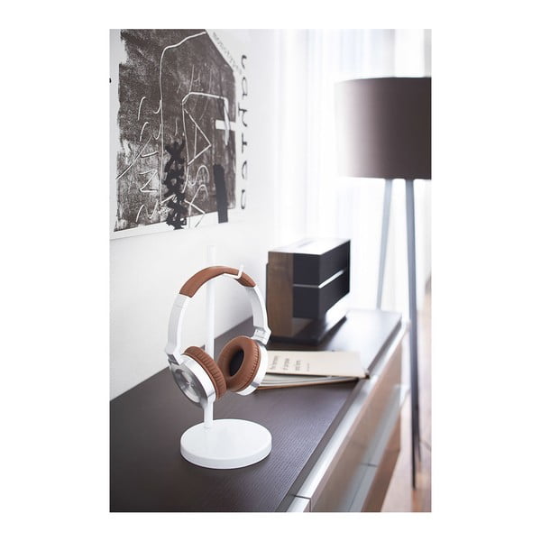 Valge kõrvaklappide statiiv Bautes - YAMAZAKI-image-1