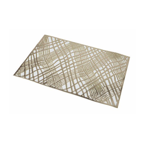 6 taldriku komplekt, valge ja kuldne geomeetriline, 30 x 45 cm. - Villa d'Este-image-3