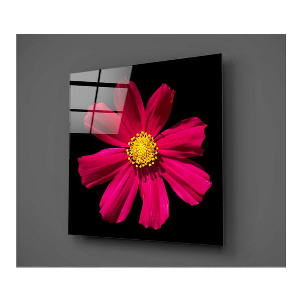 Must ja punane klaasimaal Flowerina, 30 x 30 cm - Insigne