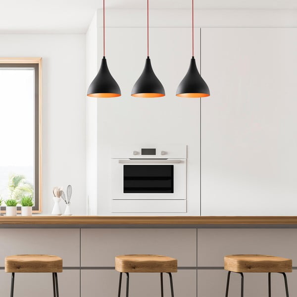 Must rippvalgusti metallist varjuga Berceste - Opviq lights-image-2