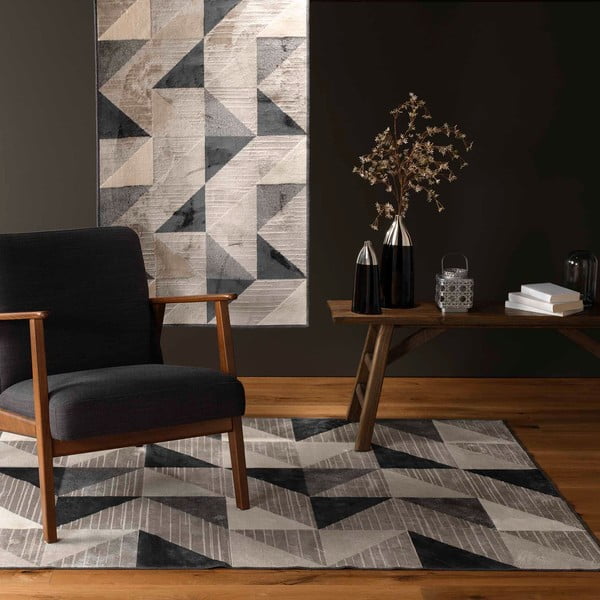 Hall-beež puuvillane vaip 68x110 cm Graphic - douceur d'intérieur-image-2