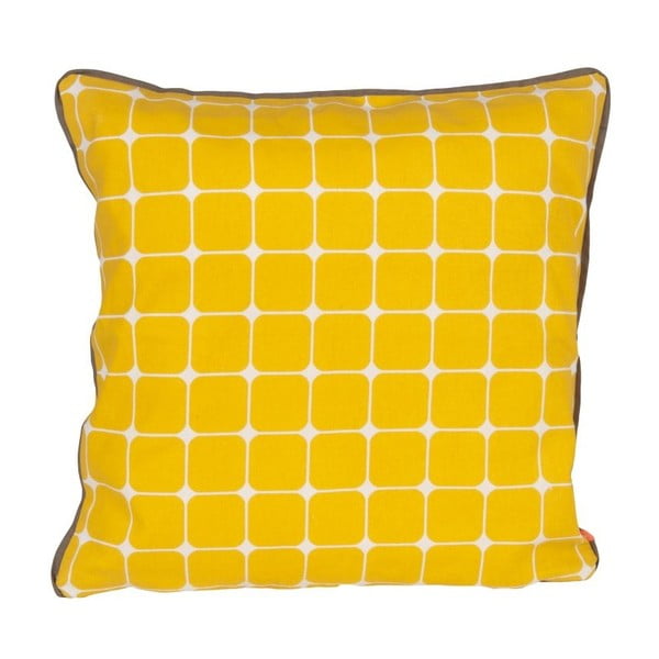 Polštář s výplní Tiles Yellow, 45x45 cm