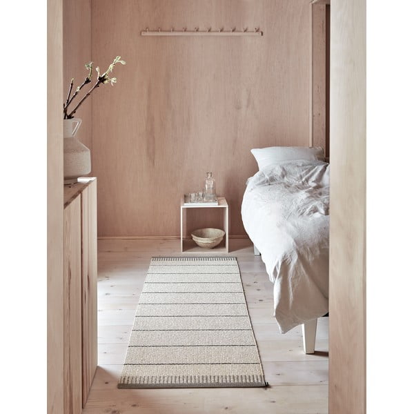 Helehall-kreem sise/välisvaip 60x125 cm Belle Warm Grey – Pappelina-image-1