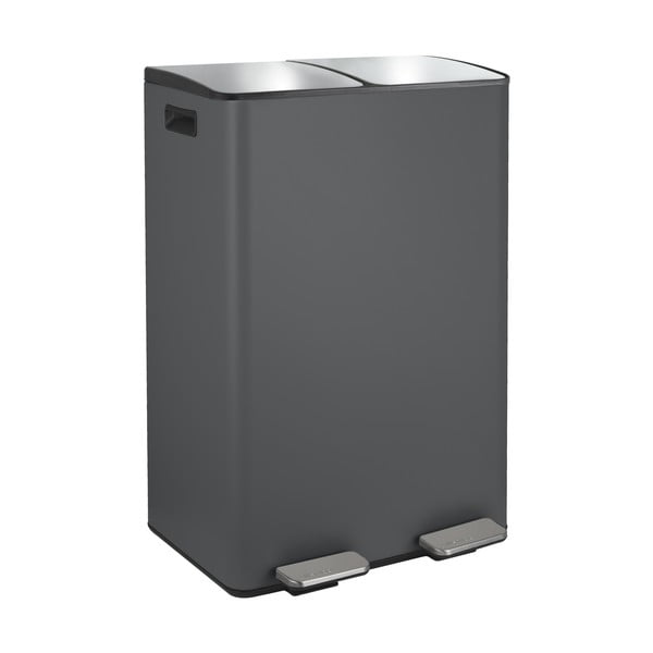 Tumehall terasest prügikast 2x30 l sorteeritud jäätmete jaoks/pedaaliga Aliya - Spirella