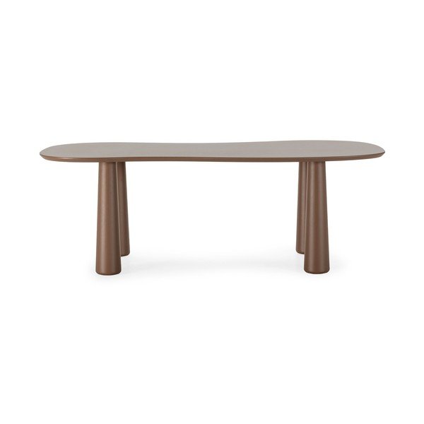 Pruun kohvilaud männipuidust pealispinnaga 110x220 cm Nahia - MOME