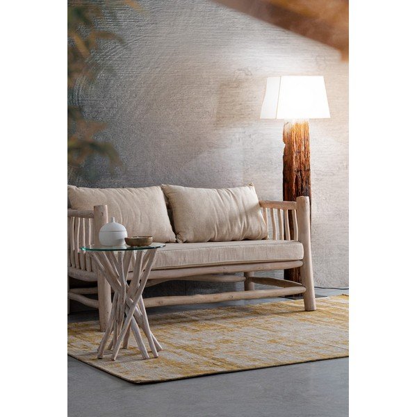 Käsitsi kootud šenillvaip sinepikarva värvi 155x230 cm Yuno - Bizzotto-image-1
