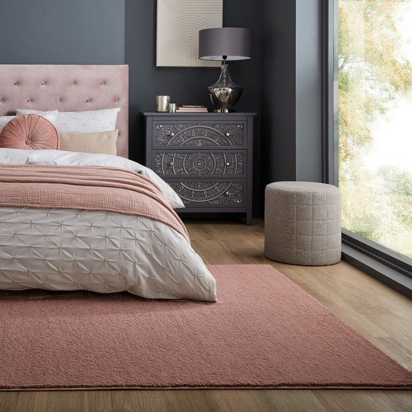 Roosa vaip taaskasutatud kiududest 160x230 cm Sheen - Flair Rugs-image-1