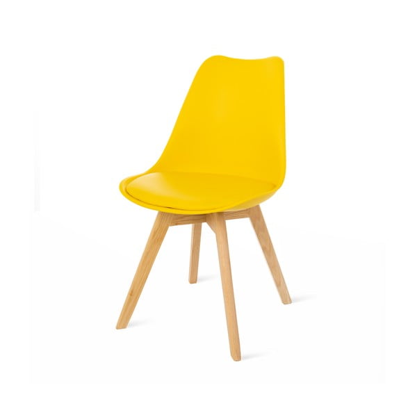 2 kollase tooli komplekt pöögijalgadega Retro - Bonami Essentials