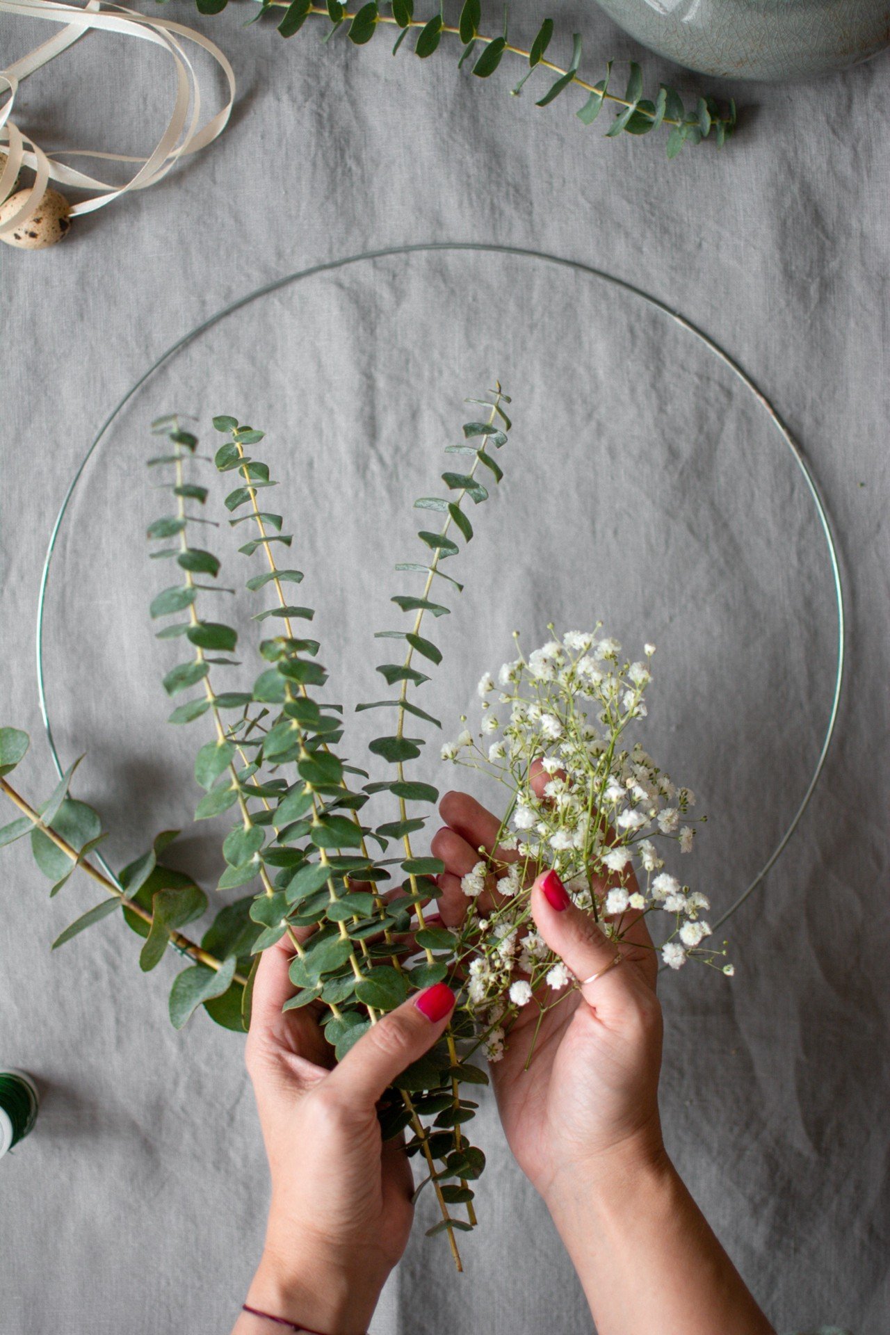 Eukalüpti pärja tarvikud.