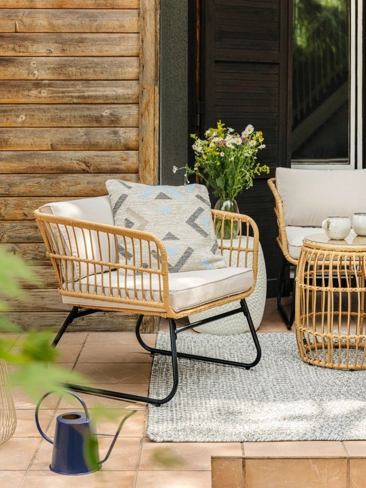 Inspiratsioon: Rustikaalne stiil, Aed, Aiad, Rõdu ja terrass, Tekstiil