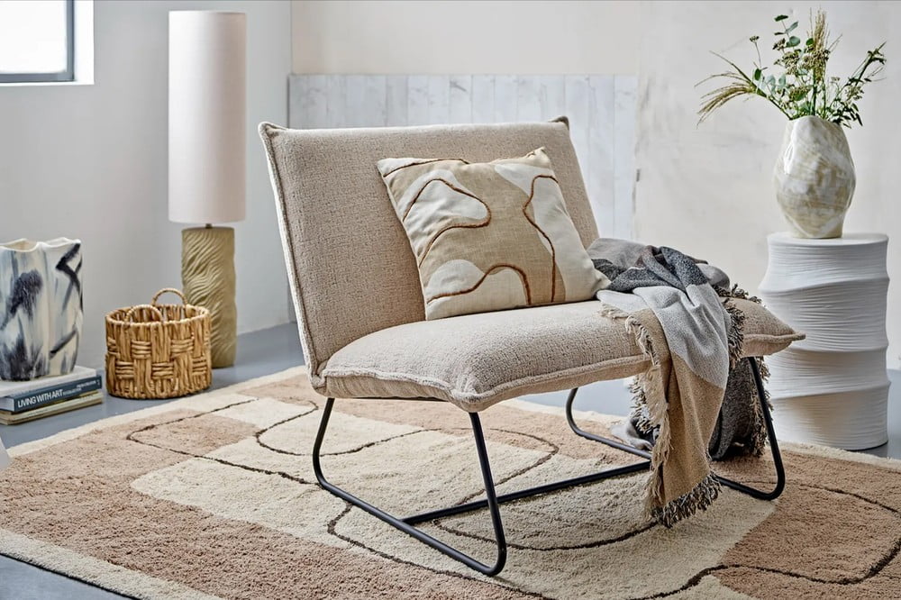 Inspiratsioon: Boho stiil, Elutuba, Tekstiil